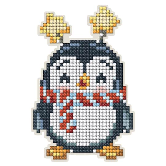 RTO Collection D'Art Penguin With Scarf Beginner Diamond Painting Magnet Kit | 3" x 4.75" | Michaels